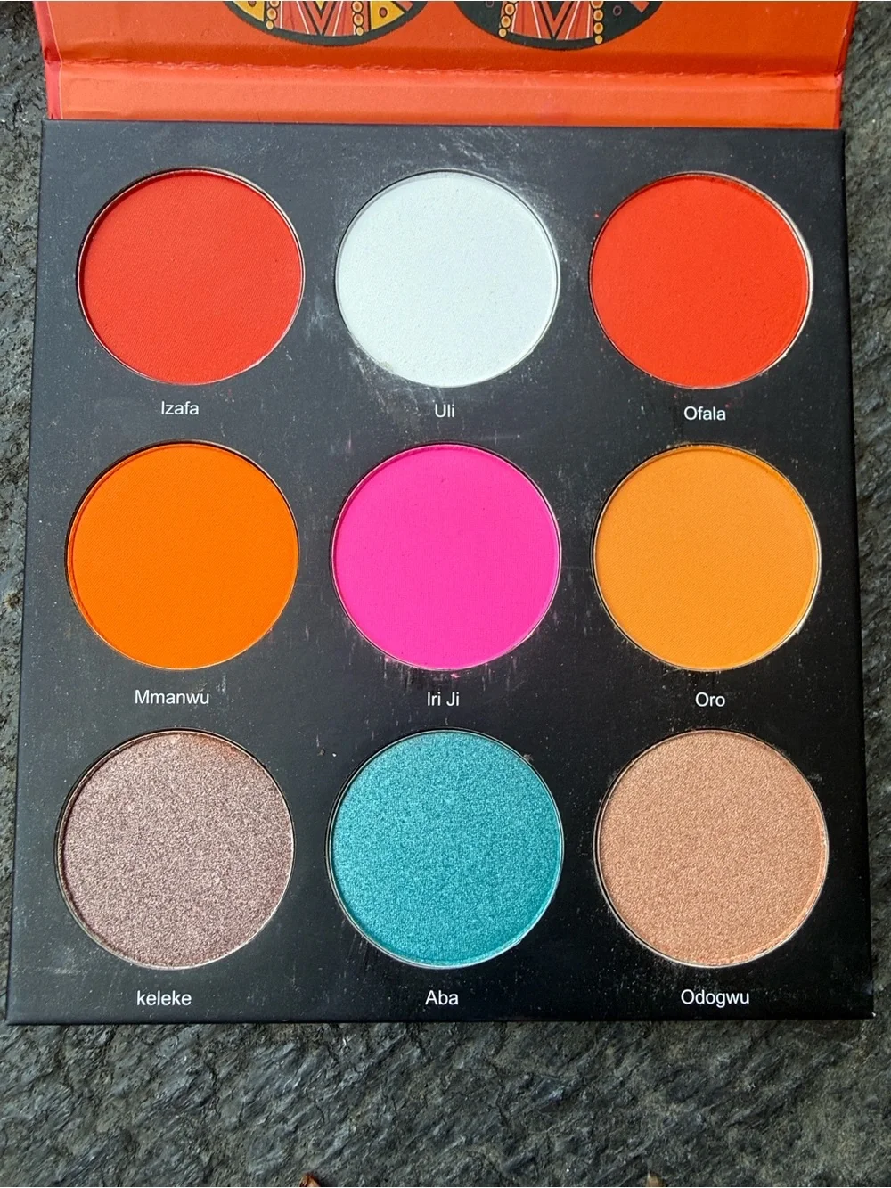 Juvia's Place Saharan Eyeshadow Palette - Vibrant Orange with Yellow Accents
